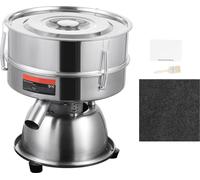 SucceBuy Tamis vibrant électrique automatique, tamis en acier inoxydable à 10+60 mailles, tamis automatique à poudre 45 W pour plan de travail, secoueur électrique de tamis pour farine, haricots mungo