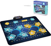 SucceBuy Tapis de danse à 8 touches, pad de danse électronique avec mode un/deux joueurs, 8 niveaux de défi, musique intégrée, volume réglable, jouet pour fille de 3 ans et plus, 220 V, 5 W