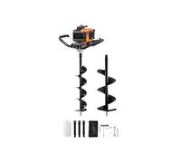 SucceBuy Tarière à Essence 52CC 1450W Avec Forets 15cm et 25cm 3 Tiges d'Extension