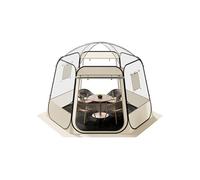 SucceBuy Tente Bulle Pop-Up 305x275x220cm 4-8 Personnes Beige Transparent