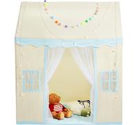 SucceBuy Tente de jeu pour enfants, 1-5 ans, avec tapis et lampe, fenêtres, pour intérieur et extérieur, garçons et filles, maison de jeu-château beige