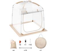SucceBuy Tente de sport pour 2-4 personnes - Tente instantanée résistante aux intempéries, tente à bulles transparente pour l'extérieur avec auvent climatisé pour le football, le camping, les pique-ni
