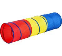 SucceBuy Tente tunnel de jeu pour enfants en bas âge, jouet tunnel de jeu pop-up coloré pour bébés et animaux domestiques, cadeau pliable pour l'intérieur et l'extérieur pour garçons et filles, rouge/