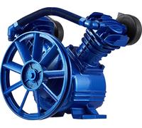 SucceBuy Tête de pompe à air, 3 CV 6,25CFM @ 90psi, lubrification par huile à double cylindre, fonte à un étage de type V, pression max. 116Psi, remplacement de la tête de pompe à piston