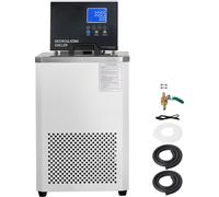 SucceBuy Thermostat de réfrigération/circulation de laboratoire, 6 l, 23 °F - 212 °F, double circulation, affichage LCD, acier inoxydable 304 pour un contrôle précis de la température