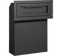 SucceBuy Through The Wall Drop Box - acier robuste, 2,8-7,9 pouces, 13 pouces serrure à combinaison, 13 x 7 x 17 pouces, noir - rangement sécurisé du courrier