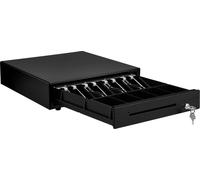 SucceBuy Tiroir-caisse, 13 pouces, 12 V, pour système POS avec compartiment à monnaie pour 4 billets et 5 pièces, compartiment à monnaie amovible, 2 clés incluses, câble RJ11/RJ12 pour supermarché, ba