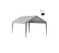 SucceBuy Toile de Rechange Carport 6,1x3m Imperméable Protégée Contre UV Gris