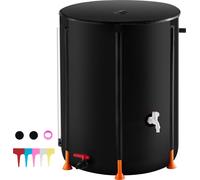 SucceBuy Tonneau de pluie pliable de, 53 gallons/201 l Tonneau de récupération d'eau de pluie portable, système en PVC avec robinets et kit de trop-plein, Récupérateur d'eau pour le jardin