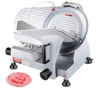 SucceBuy trancheuse à viande commerciale trancheuse électrique Deli trancheuse alimentaire 10 "lame en acier au carbone trancheuse électrique alimentaire 350-400 tr/min trancheuse à viande 240W