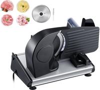 SucceBuy Trancheuse électrique universelle pour épicerie fine de 7,5 pouces - Puissance de 180 W pour couper sans effort la viande, le fromage et bien plus encore - Epaisseur réglable, lames de qualit