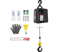 SucceBuy Treuil de levage électrique 2 en 1, capacité de 1100 lbs, treuil de puissance portable de 1500 W avec télécommande sans fil, hauteur de levage de 22,9 ft, 13 ft/min, pour garage, entrepôt, us
