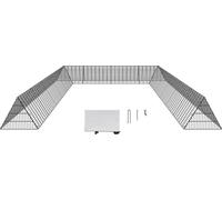 SucceBuy Tunnel pour poules, 236,2 x 157,5 x 24,2 pouces (L x l x H), tunnel pour poules portable pour l'extérieur avec cadre d'angle, 2 ensembles, convient aux poules, canards, lapins, matériau PVC d