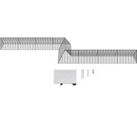 SucceBuy Tunnel pour poules, 287 x 78,7 x 24,2 pouces (L x l x H), tunnel pour poules portable pour l'extérieur avec cadre d'angle, 2 ensembles, idéal pour les poules, canards, lapins, matériau PVC du