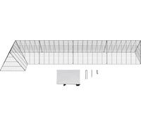 SucceBuy -Tunnel pour poulets, 157,5 x 39,4 x 24,2 pouces (LXWXH), tunnel portable en plein air avec cadre d'angle, course de coop de poulets, idéal pour poulets, canards, lapins, acier durable, vert