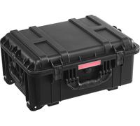 SucceBuy Valise rigide étanche 2,5 Cu.ft, IP67 valise résistante aux intempéries avec roulettes, poignée de traction, insert en mousse, 4 clips, 4 trous pour cadenas, noir