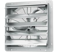 SucceBuy Ventilateur d'extraction 610 mm avec persienne, 1400 tr/min, 2892 CFM, moteur à courant alternatif en aluminium pour montage mural, ventilation et refroidissement pour serres, garages, hangar