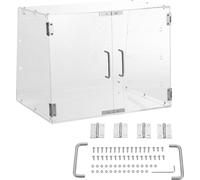SucceBuy Vitrine à pâtisseries, plan de travail commercial à 3 niveaux. Boîte en acrylique avec porte arrière et étagères amovibles. Conserve la fraîcheur. Pour beignets, bagels, gâteaux, biscuits. 20