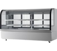 SucceBuy Vitrine réfrigérée, 32 Cu.Ft./901L grande pour la boulangerie, 4-tier,32 pieds cubes d'intérieur est livré avec 4 étagères et fentes réglables