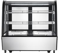 SucceBuy Vitrine réfrigérée, 4,2 Cu.Ft./115L Vitrine à pâtisseries pour le plan de travail, réfrigérateur commercial à 2 étages avec éclairage LED, réfrigération TURBO, refroidissement par air sans gi
