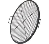 SucceBuy X-Marks Grille pour foyer, 91,4 cm grille ronde, barbecue robuste en acier avec poignée et fil de soutien, ustensile de cuisine portable de camping pour les fêtes et les réunions en plein air