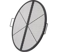 SucceBuy X-Marks Grille pour foyer, 91,4 cm, grille ronde pliable, barbecue BBQ de feu de camp robuste en acier avec poignée et support de fil X, ustensile de cuisine de camping portable pour les fête
