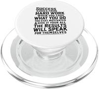 Success Comes from Hard Work Inspirational Work Citation Grind PopSockets PopGrip pour MagSafe