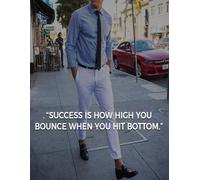 SUCCESS IS HOW HIGH YOU BOUNCE WHEN YOU HIT BOTTOM: Daily To Do List, notebook planner, Daily Journal, Daily Reflection