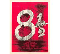 SUCCESS STORY Poster 8 ANS 1/2, FREDERICO FELLINI Affiche film, Vintage, Déco murale (60X80) HQ (sans cadre)