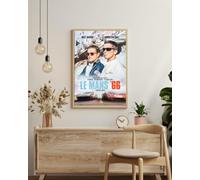 SUCCESS STORY Poster LE MANS 66, MATT DAMON Reproduction Affiche film, Vintage, Déco murale HQ (sans cadre) (40X60 CM)