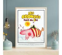 SUCCESS STORY Poster LES BRONZÉS FONT DU SKI, Affiche film, Vintage, Déco murale (40X60) HQ (sans cadre)