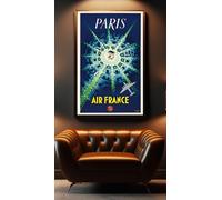 SUCCESS STORY Poster PARIS AIR FRANCE Affiche film, Vintage, Déco murale (40X60) HQ (sans cadre)