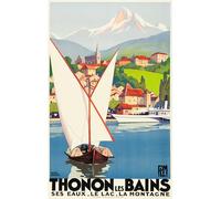 SUCCESS STORY Poster THONON LES BAINS, Affiche film, Vintage, Déco murale (60X80) HQ (sans cadre)