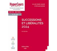 Successions et libéralités 2024 10ed 10ème édition - Stéphane Berre - Dalloz - broché - Etude