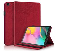 Succtop Coque Galaxy Tab A 2019 10.1"Case Housse en Cuir PU Flip Stand Portefeuille Tablet Etui Coque de Protection avec Fente Carte pour Samsung Galaxy Tab A 2019 10.1 Pouce SM-T510/SM-T515Rouge