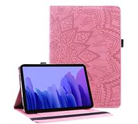 Succtop Coque Galaxy Tab A7 10.4" 2022/2020,PU Cuir Cover Housse de Protection Tablette Samsung Tab A7 Porte-Crayons Portefeuille Étui pour Samsung Galaxy Tab A7 T500/T509/T505/T507,Rose