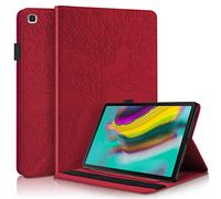 Succtop Coque Galaxy Tab S5e 10.5 Pouces Etui Cuir PU Flip Portefeuille Housse Stand Coque avec Supporter Fonction für Samsung Galaxy Tab S5e 10.5" SM-T720 Sm-T725 2019 Rouge