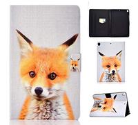Succtop Coque iPad 2019 10.2" Etui iPad Pro/iPad Air 3 10.5 Pouce Housse Cuir PU Flip Cover Stand Veille/Réveil Auto Coque Etui pour iPad 7a Generation/iPad Pro 10.5"/iPad Air 3 Renard
