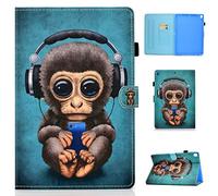 Succtop Coque iPad 2019/2020 7./8. Génération/iPad Pro/iPad Air3 Etui Cuir PU Flip Housse Stand Cover Veille/Réveil Auto pour iPad 10.2"/iPad Pro 2017 10.5"/iPad Air3 Music Monkey