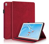 Succtop Coque Lenovo M10/P10 10,1", Housse de Protection M10 HD Tablette Portable Multifonction Debout Étui Lenovo Tab M10（TB-X505F/ TB-X505L/ TB-X605F/ X605L） P10(X705L/X702F),Rouge