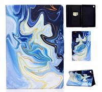 Succtop Coque pour Lenovo Tab M10 FHD Plus, Cuir Ultra-Mince Intelligent Réveil/Sommeil Automatique Housse Porte-Crayons Portefeuille Tablette Étui Lenovo TB-X606F 10.3 Pouce, Marbre Bleu