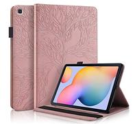 Succtop Coque pour Samsung Galaxy Tab S6 Lite 10,4 Pouces SM-P610 / SM-P615 Housse Coque avec Support Fonction Utlra Fin Coque Étui avec Fentes pour Cartes Magnétique pour Tablette Or Rose