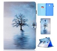 Succtop Coque Samsung Galaxy Tab A 10,5 Pouces SM-T590/SM-T590 Flip Housse en Cuir PU Samsung Tablette Tab A 10.5 2018 Étui Tablette avec Porte-Stylet, Fonction Veille/Réveil Auto - Arbre