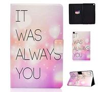 Succtop Coque Samsung Tab A 10.1 Pouces 2019 Etui Cuir PU Flip Stand Tablette Housse avec Ceinture Antidérapante et Fente-Carte pour Samsung Galaxy Tab A 2019 10.1" SM-T510 SM-T515 Phrase