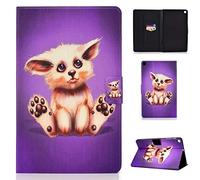 Succtop Coque Samsung Tab A 10.1 Pouces 2019 Etui Cuir PU Flip Stand Tablette Housse avec Ceinture Antidérapante et Fente-Carte pour Samsung Galaxy Tab A 2019 10.1" SM-T510 SM-T515 Golden Fox