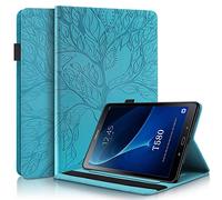 Succtop Coque Samsung Tab A6 Etui de Cuir PU Portefeuille Fente pour Carte Flip Housse avec Supporter Fonction per Samsung Galaxy Tab A 2016 10.1 Pouce SM-T580/SM-T585 Bleu