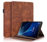Succtop Coque Samsung Tab A6 Etui de Cuir PU Portefeuille Fente pour Carte Flip Housse avec Supporter Fonction per Samsung Galaxy Tab A 2016 10.1 Pouce SM-T580/SM-T585 Marron