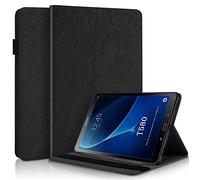 Succtop Coque Samsung Tab A6 Etui de Cuir PU Portefeuille Fente pour Carte Flip Housse avec Supporter Fonction per Samsung Galaxy Tab A 2016 10.1 Pouce SM-T580/SM-T585 Noir