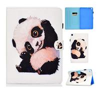 Succtop Etui Galaxy Tab A 2019 10.1" Case Housse en Cuir PU Flip Stand Portefeuille Tablet Coque de Protection avec Porte-Stylet pour Samsung Galaxy Tab A 2019 10.1 Pouce SM-T510/SM-T515 Panda