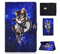 Succtop Étui pour Samsung Galaxy Tab S6 Lite 10,4 Pouces SM-P610 / SM-P615 Housse Coque avec Support Fonction Utlra Fin Coque Étui avec Fentes pour Cartes Magnétique pour Tablette Space Cat